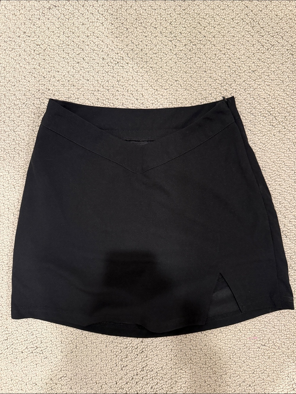 Black Women's Skirt - Classic V-Waist Mini Skirt